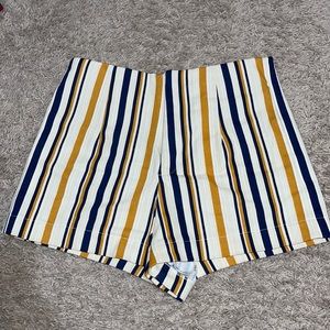 High waisted striped shorts